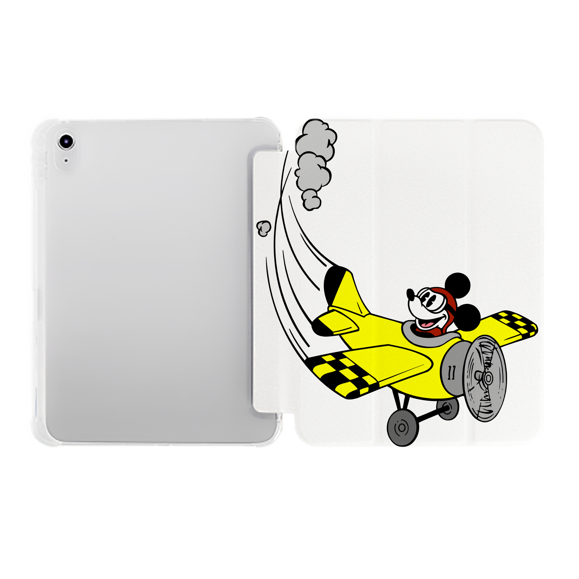 （画像用） ミッキーマウス Mickey Mouse IPad ケース ペン収納付き 三つ折りスタンド PUレザー×シリコン 対応機種9.5/10.5/10.9インチ